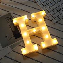 Load image into Gallery viewer, Luminous LED Letter Night Light Creative 26 English Alphabet Number Battery Lamp Romantic Wedding Party Decoration