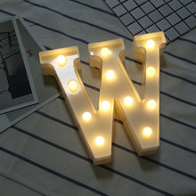 Load image into Gallery viewer, Luminous LED Letter Night Light Creative 26 English Alphabet Number Battery Lamp Romantic Wedding Party Decoration
